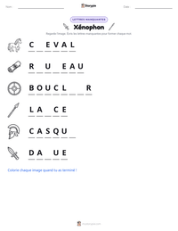 Aperçu de la feuille de travail imprimable Xénophon