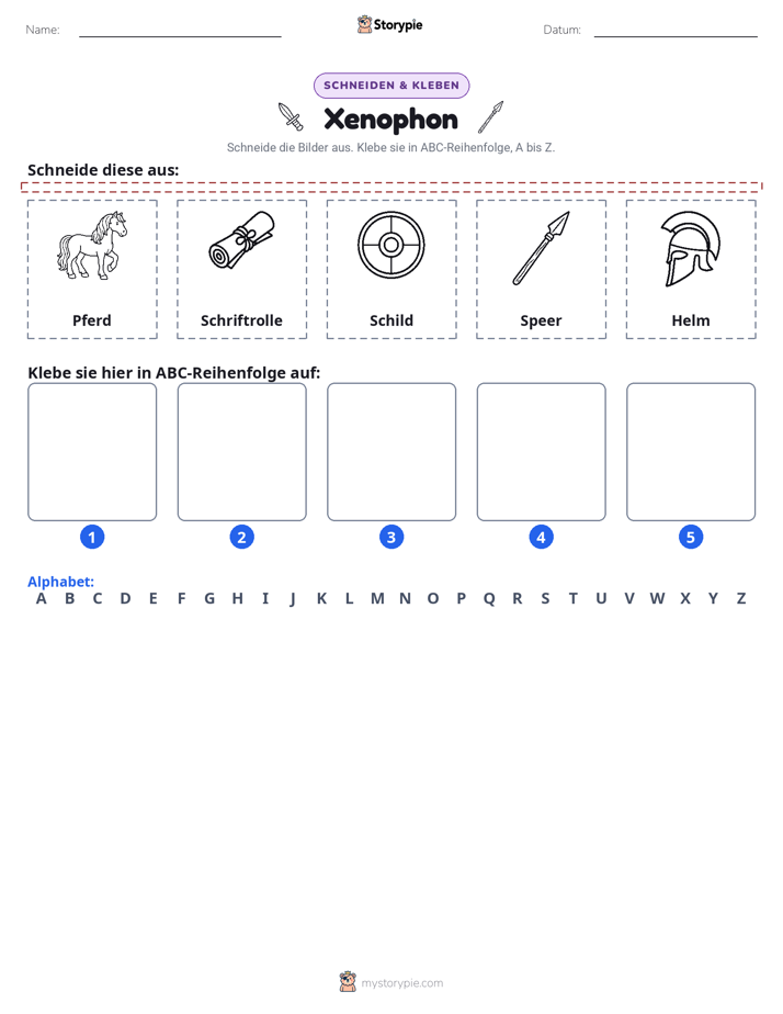 Schneiden & Einfügen Alphabet