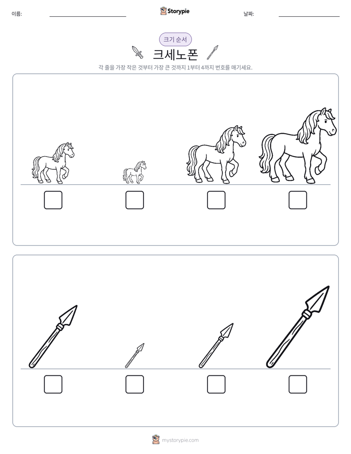 크기 순서