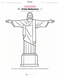 Anteprima della scheda stampabile di Cristo Redentore
