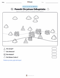 Podgląd drukowalnego arkusza ćwiczeń Chrystus Odkupiciel
