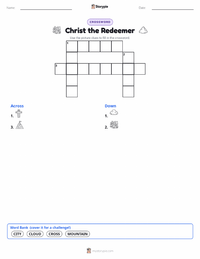 Christ the Redeemer printable worksheet preview