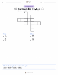 Kurtarıcı İsa yazdırılabilir çalışma sayfası önizlemesi