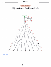 Kurtarıcı İsa yazdırılabilir çalışma sayfası önizlemesi
