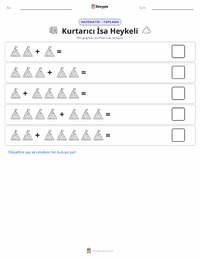 Kurtarıcı İsa yazdırılabilir çalışma sayfası önizlemesi