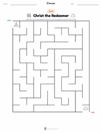 Christ the Redeemer printable worksheet preview