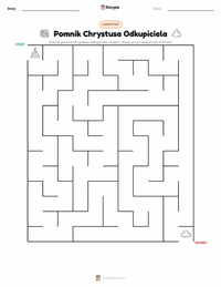 Podgląd drukowalnego arkusza ćwiczeń Chrystus Odkupiciel