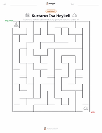 Kurtarıcı İsa yazdırılabilir çalışma sayfası önizlemesi