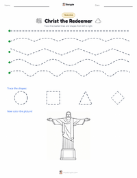Christ the Redeemer printable worksheet preview