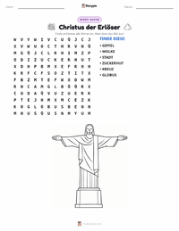 Christus, der Erlöser druckbare Arbeitsblatt Vorschau
