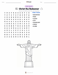 Christ the Redeemer printable worksheet preview