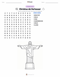 Christus de Verlosser afdrukbare werkblad voorbeeld