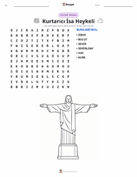 Kurtarıcı İsa yazdırılabilir çalışma sayfası önizlemesi