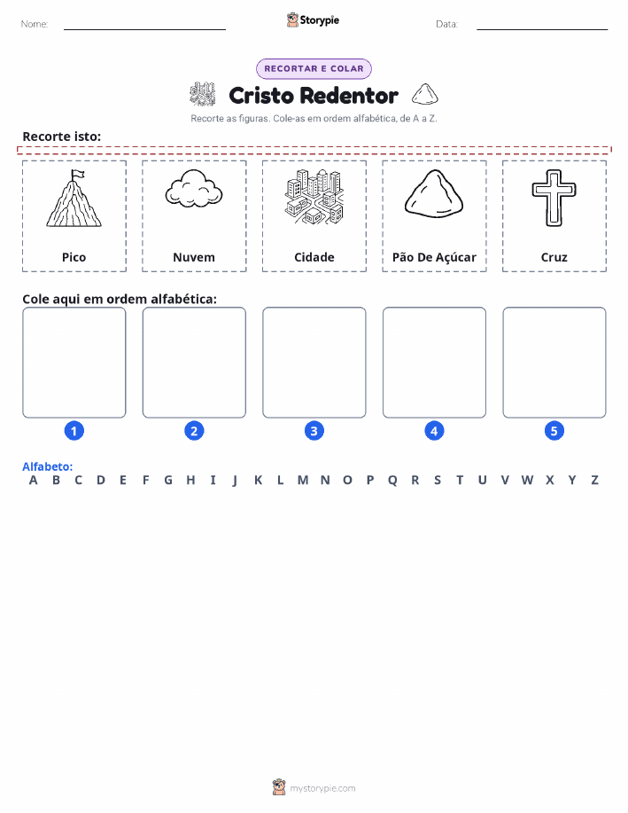 Recortar & Colar Alfabeto