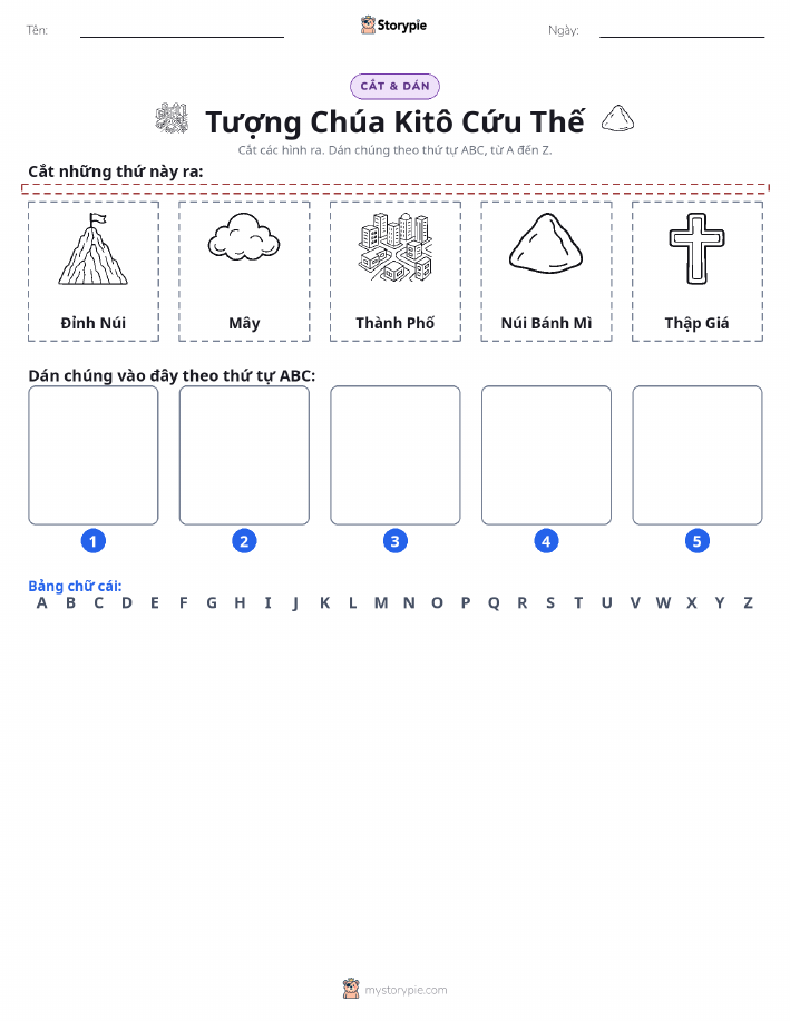 Cắt & Dán Chữ Cái