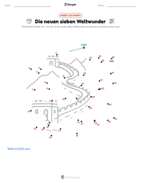 Die neuen sieben Weltwunder druckbare Arbeitsblatt Vorschau