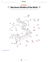 New Seven Wonders of the World printable worksheet preview
