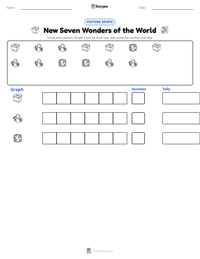 New Seven Wonders of the World printable worksheet preview