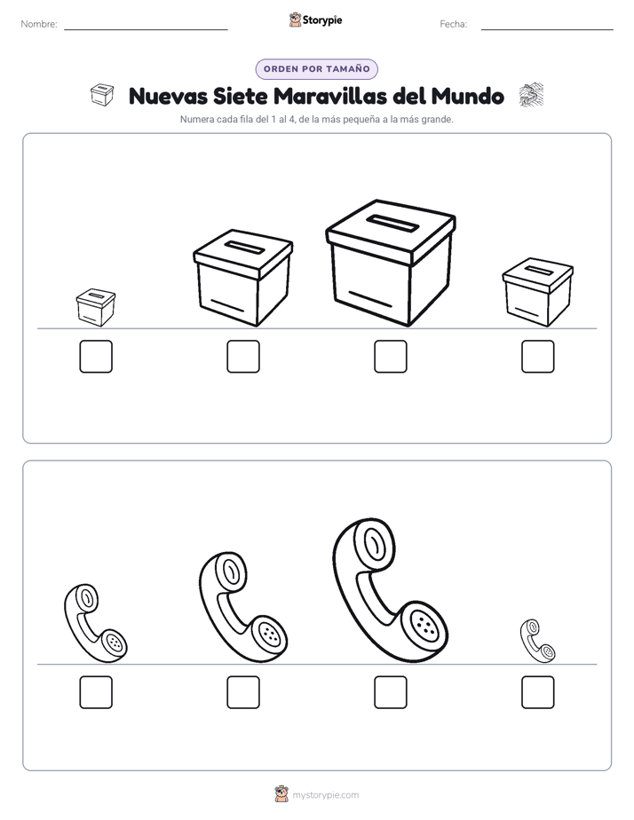 Orden de Tamaños