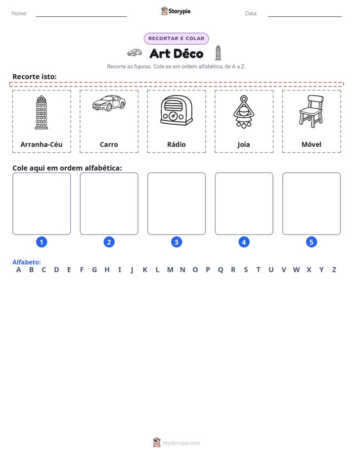 Recortar & Colar Alfabeto