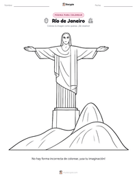 Vista previa de la hoja de trabajo imprimible de Río de Janeiro