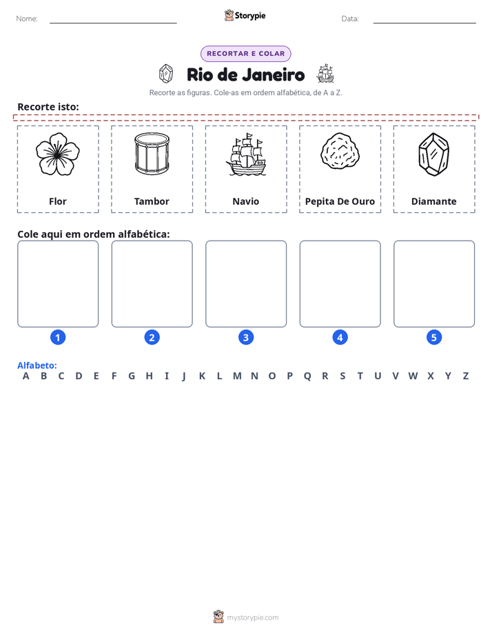 Recortar & Colar Alfabeto