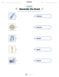 Alexander the Great printable worksheet for kids