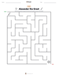 Alexander the Great printable worksheet preview