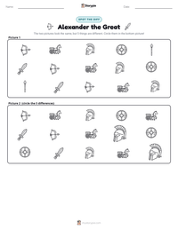 Alexander the Great printable worksheet preview