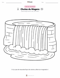 Aperçu de la feuille de travail imprimable Chutes du Niagara