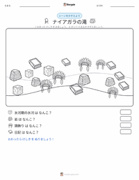 ナイアガラの滝 の印刷可能ワークシートプレビュー
