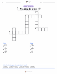Niagara Şelaleleri yazdırılabilir çalışma sayfası önizlemesi