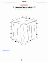 Niagarawatervallen afdrukbare werkblad voorbeeld