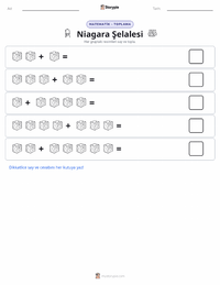 Niagara Şelaleleri yazdırılabilir çalışma sayfası önizlemesi
