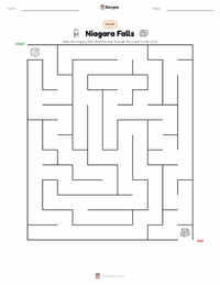 Niagara Falls printable worksheet preview