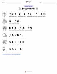 Niagara Falls printable worksheet preview