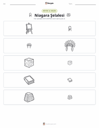 Niagara Şelaleleri yazdırılabilir çalışma sayfası önizlemesi