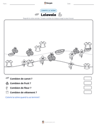Aperçu de la feuille de travail imprimable Lelawala