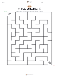 Maid of the Mist printable worksheet preview