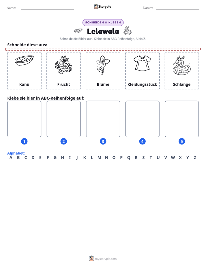 Schneiden & Einfügen Alphabet