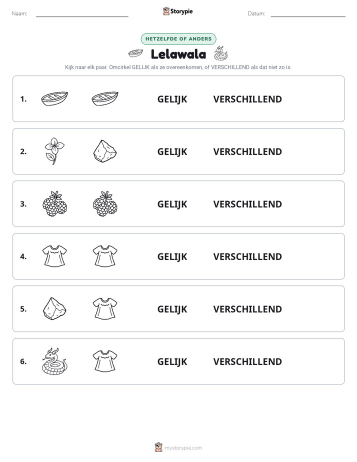 Zelfde of Verschillend
