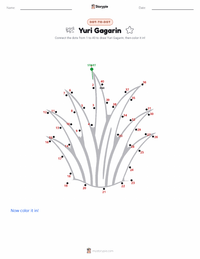 Yuri Gagarin printable worksheet preview