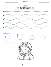 Anteprima della scheda stampabile di Yuri Gagarin