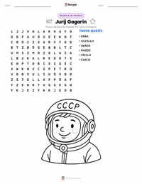 Anteprima della scheda stampabile di Yuri Gagarin