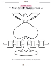 Página para colorear de Confederación Haudenosaunee para niños