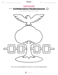 Pagina da colorare di Confederazione Haudenosaunee per bambini