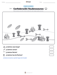 Vista previa de la hoja de trabajo imprimible de Confederación Haudenosaunee