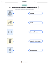 Haudenosaunee Confederacy printable worksheet for kids