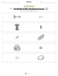 Vista previa de la hoja de trabajo imprimible de Confederación Haudenosaunee
