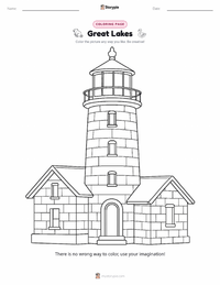 Great Lakes coloring page for kids